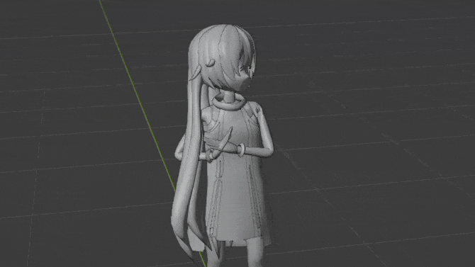 GIF of a 3D model of Sairo moving.